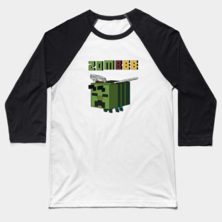 Minecraft Bee ZomBee Baseball T-Shirt