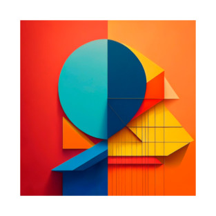 Abstract Geometric Shapes T-Shirt