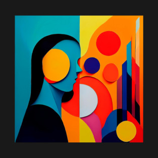 Abstract Woman in Color T-Shirt