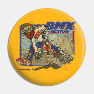 BMX Action Test Pilot 1982 Pin