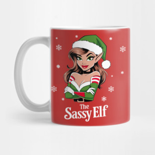 Sassy Christmas Elf Playful Attitude Mug