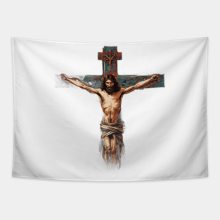 Jesus Save Me Tapestry