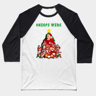 Chiefs wins, Christmas Grins! Baseball T-Shirt