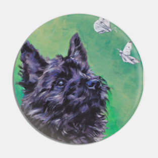 Cairn Terrier Fine Art Painting Pin
