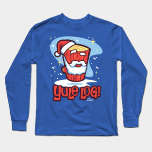 Yule Log by Blammo! Long Sleeve T-Shirt