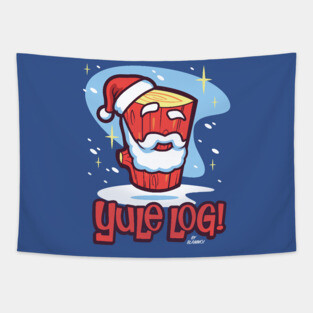Yule Log by Blammo! Tapestry