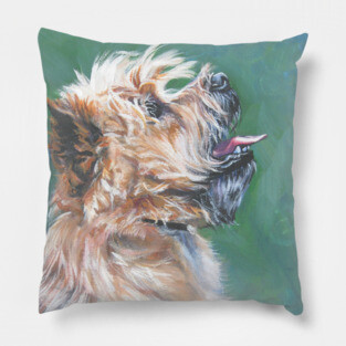 Cairn Terrier Fine Art Painting Pillow