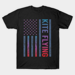 Gradient Flag Kite Flying Kites T-Shirt