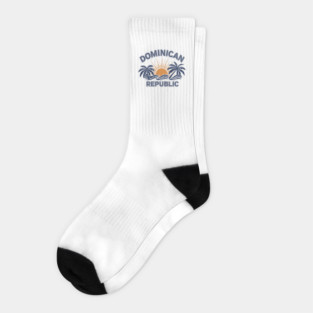 Dominican Republic, Vibrant Tropical Design for Caribbean Lovers Socks