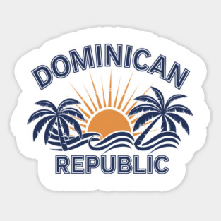 Dominican Republic, Vibrant Tropical Design for Caribbean Lovers Sticker