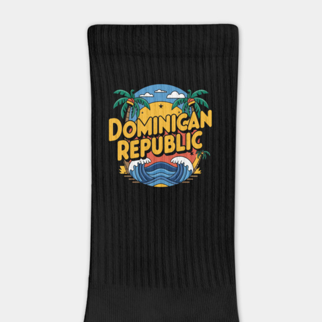 Dominican Republic, Vibrant Tropical Design for Caribbean Lovers by Pixel Threads 