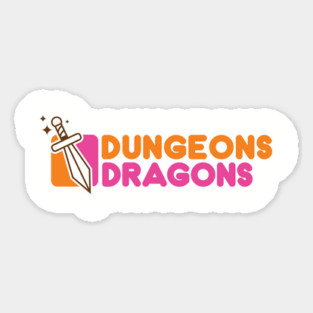 Dungeons and Dragons and Dunkin and Donuts Magnet