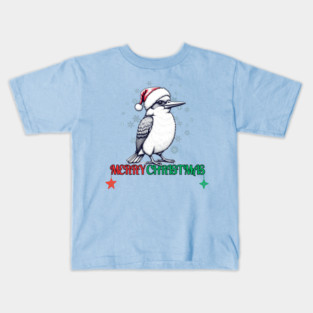 Merry Christmas kookaburras, Australian Bird Kids T-Shirt