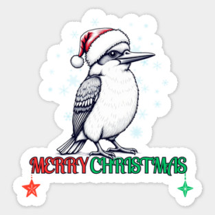 Merry Christmas kookaburras, Australian Bird Sticker