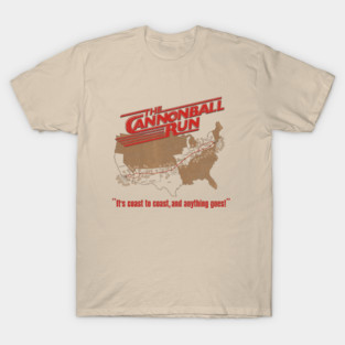 The Cannonball Run Map T-Shirt
