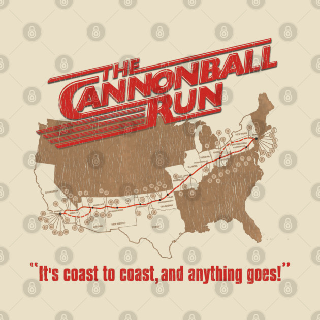The Cannonball Run Map by darklordpug