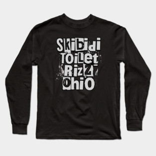 Cool Skibidi Toilet Rizz Ohio meme Long Sleeve T-Shirt