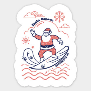 Santa Claus in California Sticker