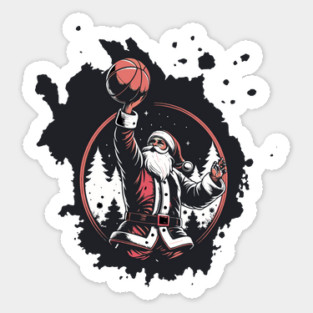 Santa Claus Basketball Sticker