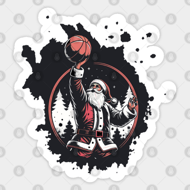 Santa Claus Basketball Sticker by criarthdesign