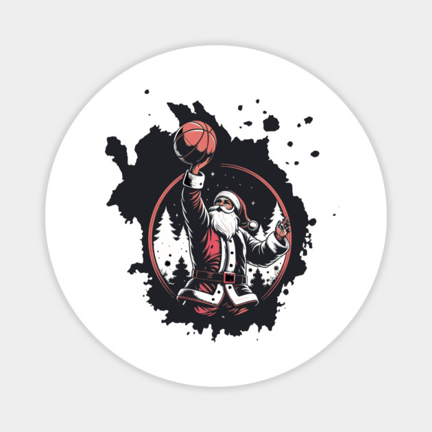 Santa Claus Basketball Magnet by criarthdesign