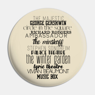 Broadway Theaters Pin