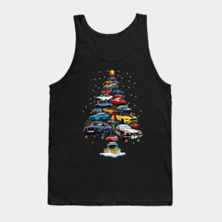 Mustang Car Christmas Tree Tank Top