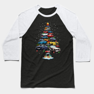 Mustang Car Christmas Tree Baseball T-Shirt