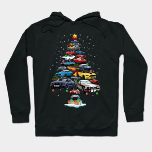 Mustang Car Christmas Tree Hoodie