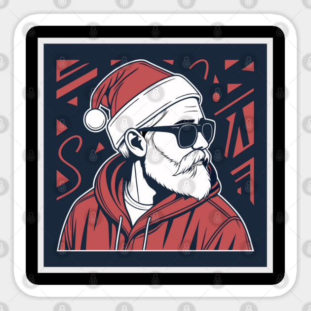 Modern Santa Claus Sticker by criarthdesign