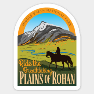Ride the Breathtaking Plains of Rohan • Lord of the Rings • National Parks Sticker