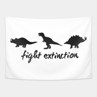 'Fight Extinction' Environment Awareness Shirt Tapestry