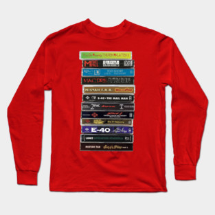 Bay Area Dope Tapes Hyphy Mob Cassette Mi Tapes Bay area Hip Hop History Fan Art Merch Gear C Long Sleeve T-Shirt
