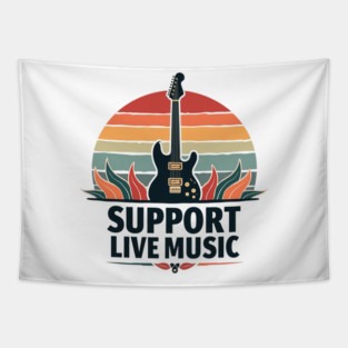 Support Live Music Tapestry