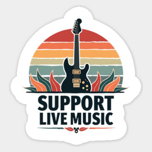Support Live Music Sticker
