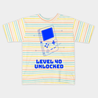 Level 40 Unlocked Kids T-Shirt