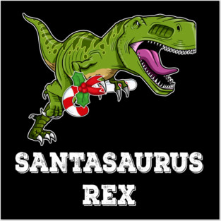 Men_s T Rex Holiday Kid Candy Cane Posters and Art