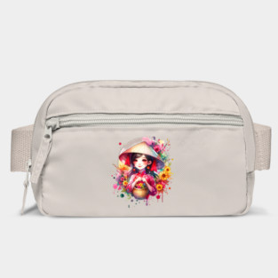 Watercolor Tet Girl Bag