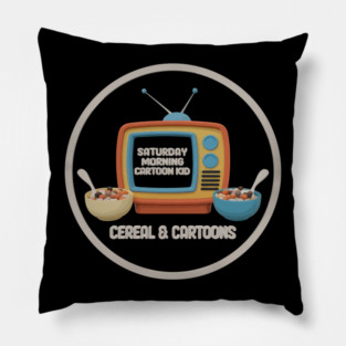 Saturday morning Cartoons Pillow
