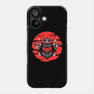 Black Samurai Cat With Katana Japanese Phone Case