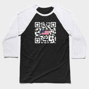 Trump Dance QR Code Trump MAGA,Funny Trump Election 2024 Baseball T-Shirt