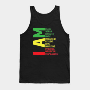I Am Black, Woman, Beautiful Tank Top