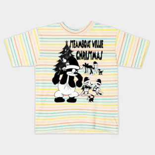 Christmas Steamboat Willie Kids T-Shirt