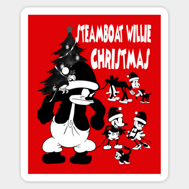 Christmas Steamboat Willie 2 Magnet by Megadorim