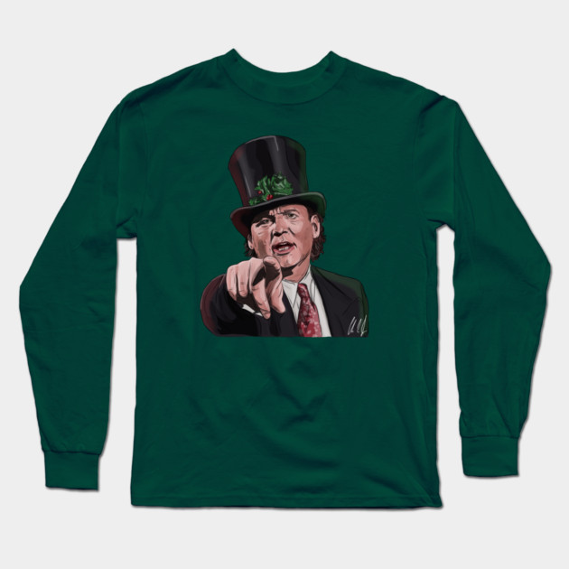 Scrooged: Yeah, You Long Sleeve T-Shirt by 51Deesigns