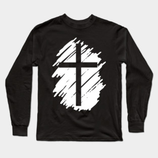 faith cross Jesus Christ church Bible to pray God Long Sleeve T-Shirt