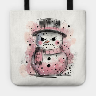 Grumpy Snowman Tote