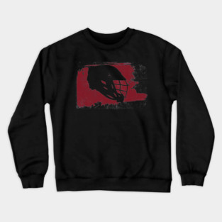 Lacrosse Helmet Swatch Red Crewneck Sweatshirt