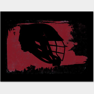 Lacrosse Helmet Swatch Red Posters and Art