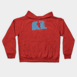 Lacrosse Player Swatch BLue Kids Hoodie